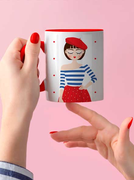 Mug - Rosso - Sognatrice Monique