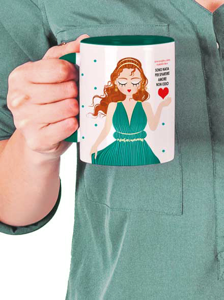 Mug - Verde scuro - Sognatrice Antigone