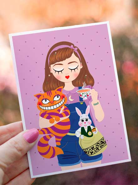 Biglietto di auguri - Sognatrice Alice