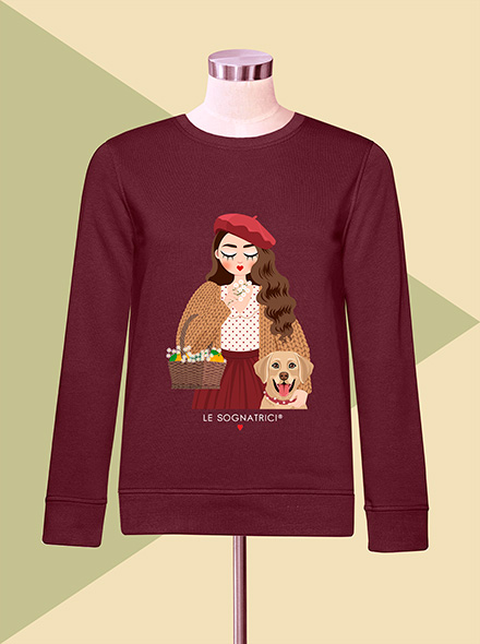 Felpa Burgundy - Sognatrice Anita