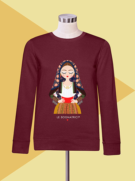Felpa Burgundy - Sognatrice di Thiesi