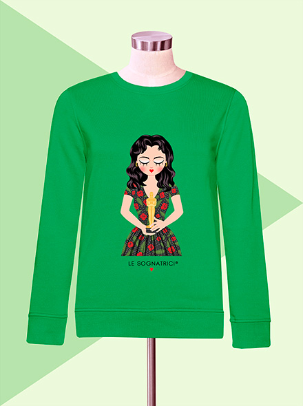 felpa Verde Chiaro - Sognatrice Anna Magnani