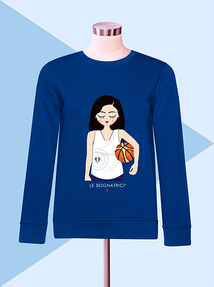 Felpa Azzurra - I Love Basket
