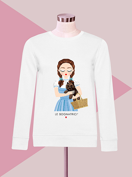 Felpa Bianca - Sognatrice Dorothy