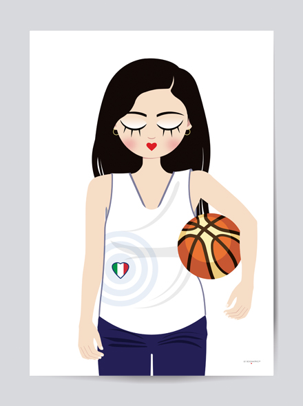 Stampa Fine Art -  - Sognatrice I love basket