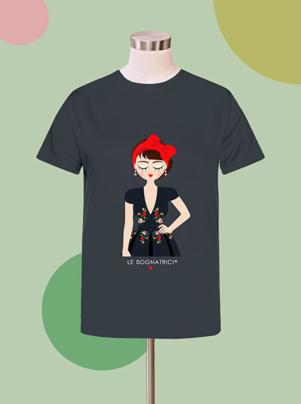 T-shirt - Antracite - Sognatrice Mirta