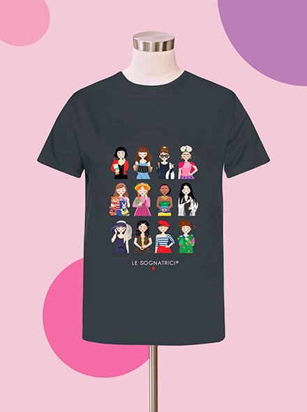 T-shirt - Antracite - Sognatrici Unite