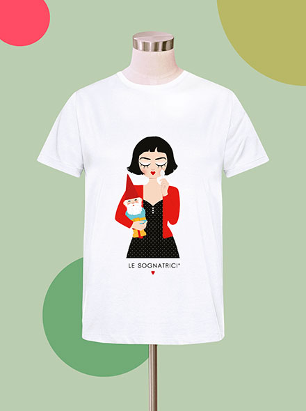 T-shirt  - Bianca - Bianco - Sognatrice Amelie