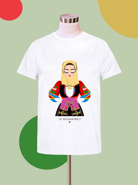T-shirt  - Bianca -  - Sognatrice di Orgosolo