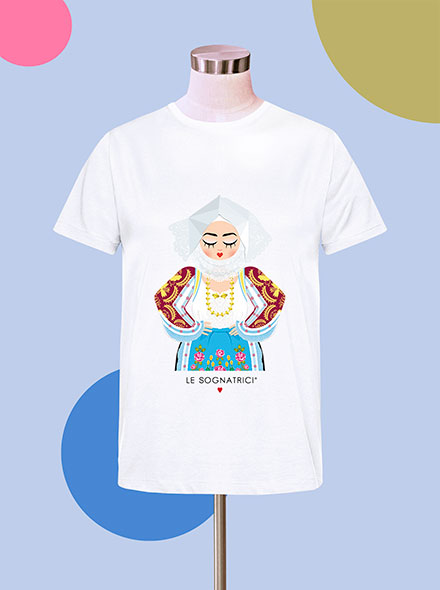 T-shirt  - Bianca - Bianco - Sognatrice di Sennori