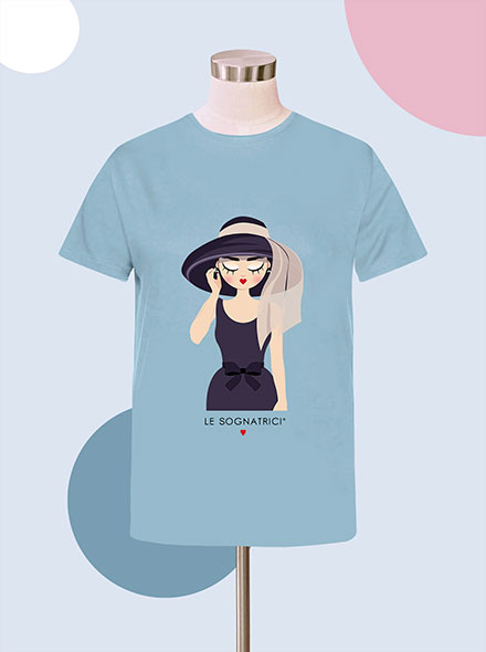 T-shirt - Blu Fog - Sognatrice Holly Blu