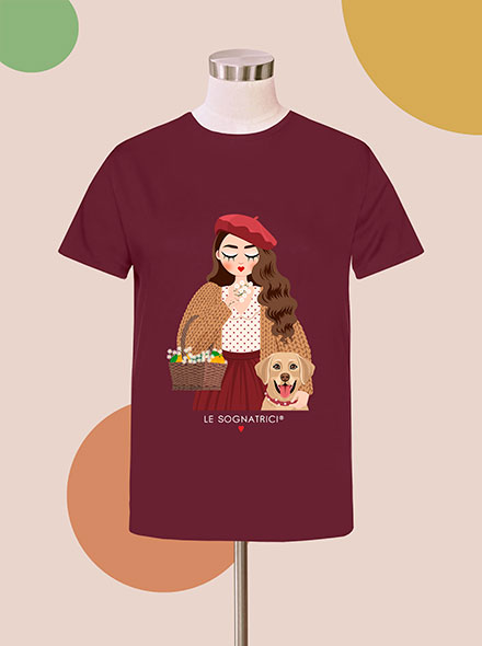 T-shirt - Burgundy - Sognatrice Anita