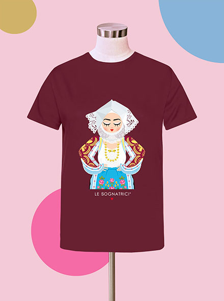 T-shirt - Burgundy - Sognatrice di Sennori