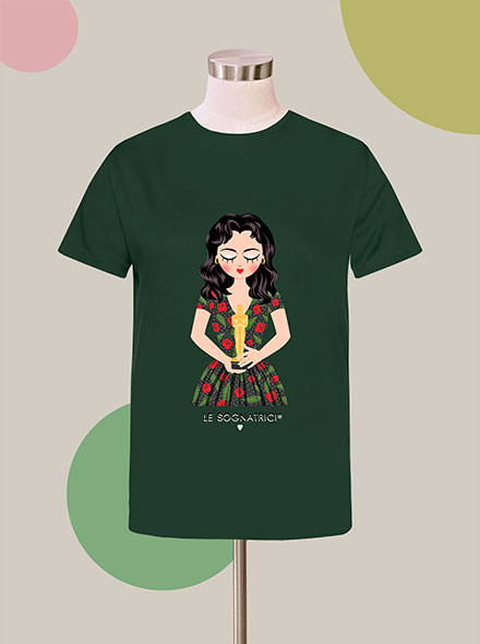 T-shirt - Verde Scuro - Sognatrice Anna Magnani