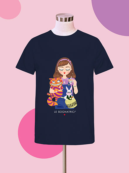 T-shirt - Blu Navy - Sognatrice Alice